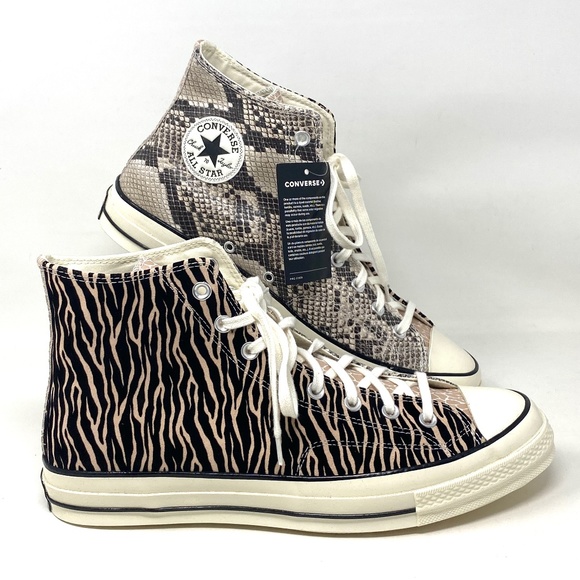Converse Other - Converse All Star Chuck 70 High Top Animal Black Champagne Men’s Suede 167282C
